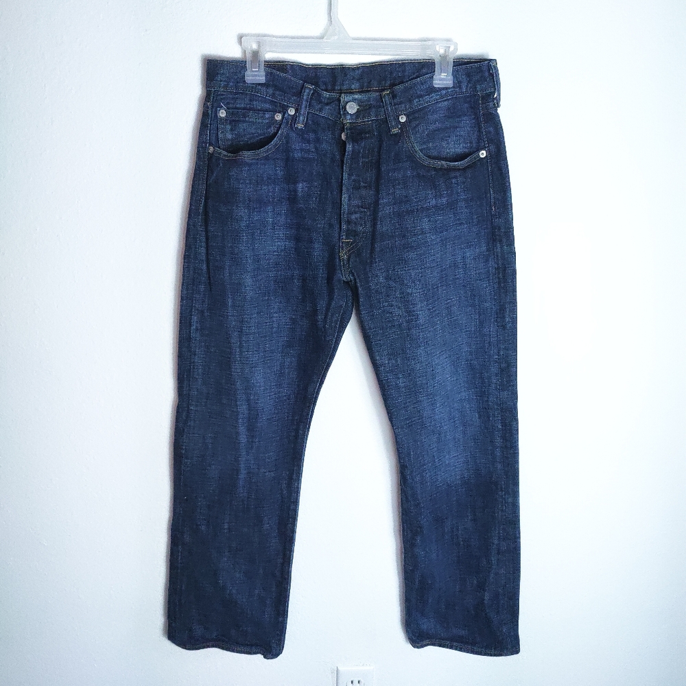 Levi's 501 Button Fly 34x30 Medium Dark Wash Jeans
